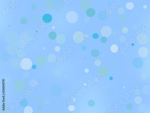 Blue gradient background with bokeh effect. Abstract blurred pattern. Light background Vector illustration