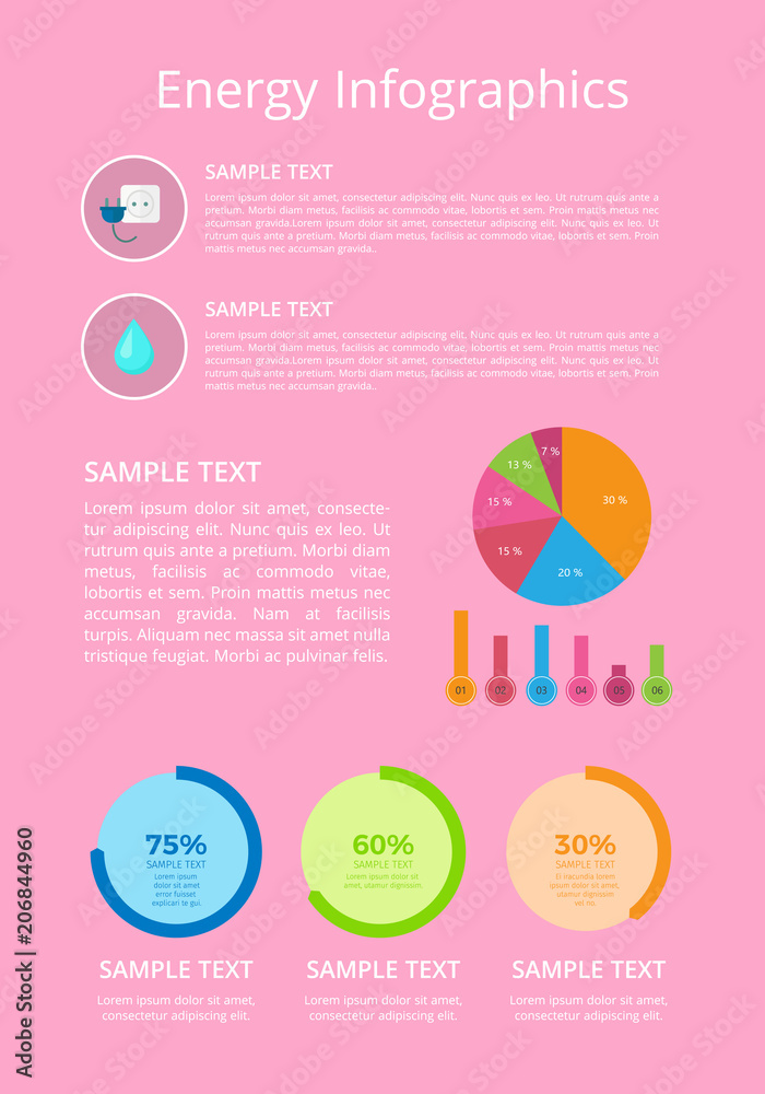 Energy Infographics, Poster Vector Illustration Energy Infographics, Poster Vector Illustration