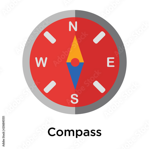 Free Download Compass icon vector sign and symbol isolated on white background - GFXLoad