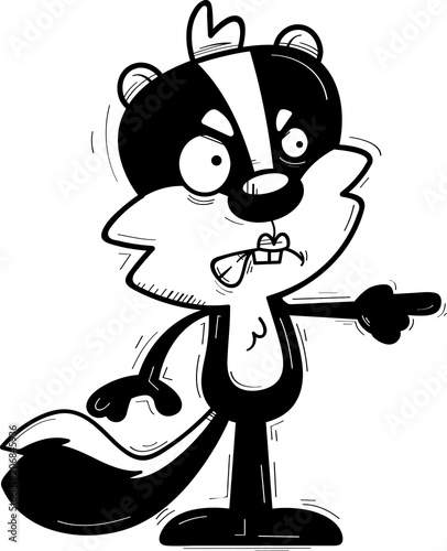 Angry Cartoon Female Skunk