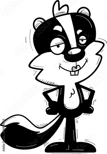 Confident Cartoon Female Skunk