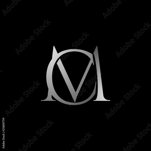 Letter CM Metallic Silver Creative Abstract Icon Logo, cm capital logo. letter cm capital business for company, Simple and modern letter CM initials logo design