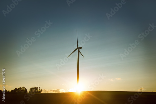 Wind plant in Europe, wind-powered generators photo