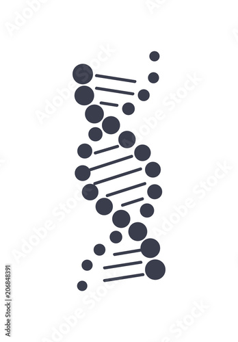 DNA Deoxyribonucleic Acid Chain Logo Design Icon