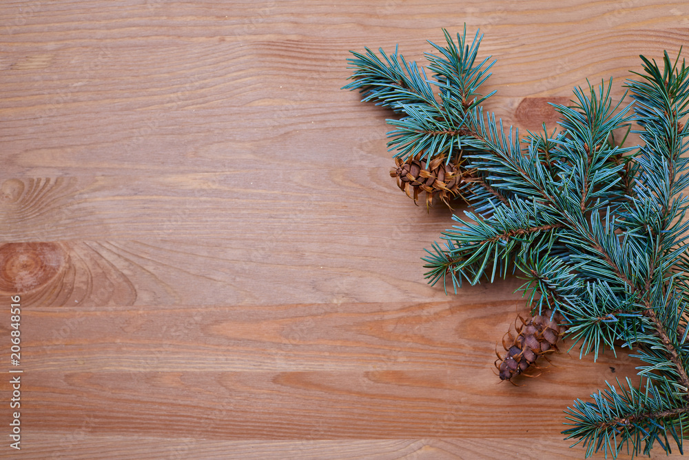 wooden background with fir tree wooden background with fir tree