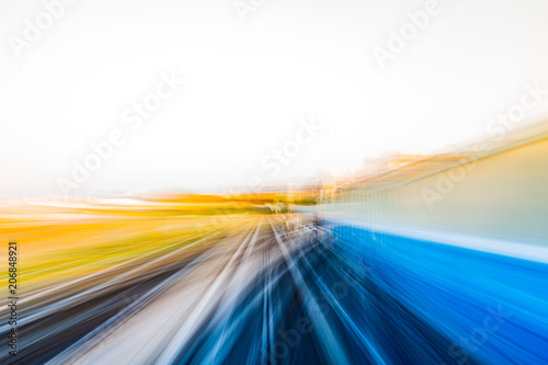 Speed motion in urban highway road tunnel