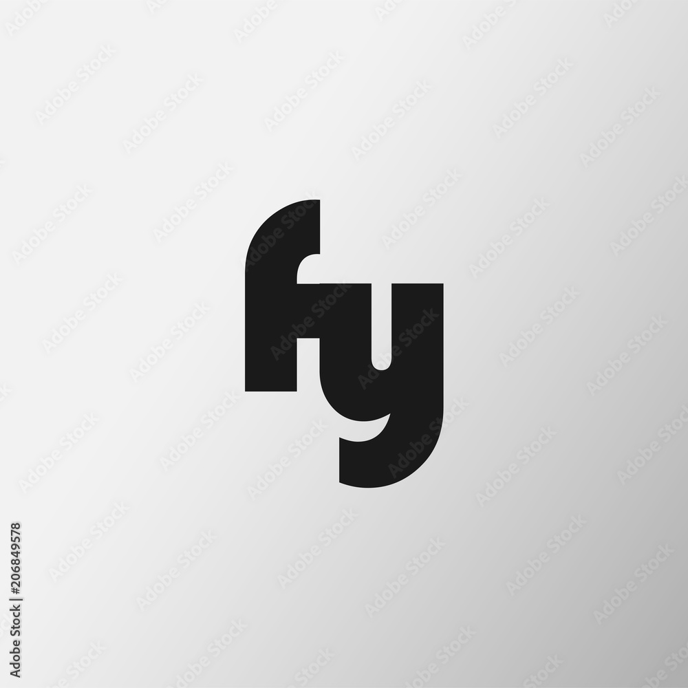 Initial Letter FY Logo Design Initial Letter FY Logo Design