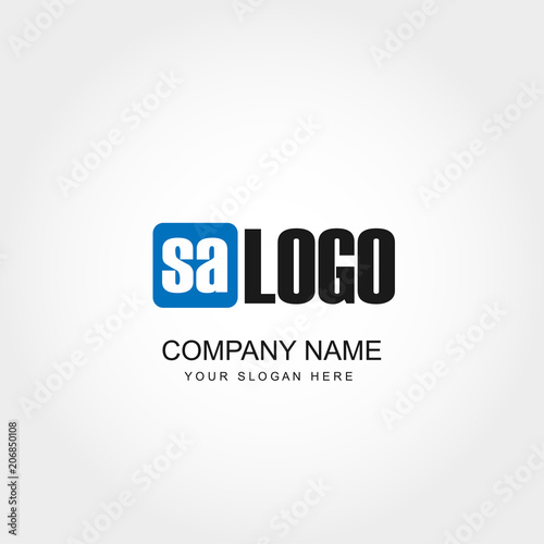 Initial Letter SA Logo Template Vector Design