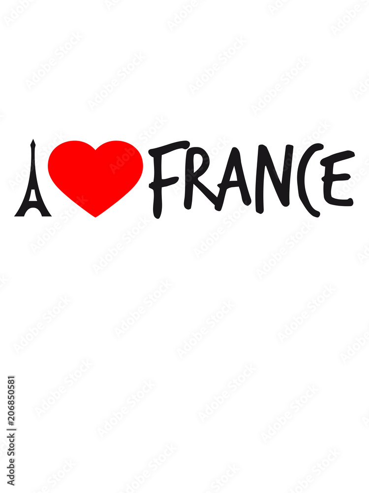 horizontal text i love liebe herz tower turm eiffel 3 farben frankreich nation blau weiß rot flagge design logo cool horizontal text i love liebe herz tower turm eiffel 3 farben frankreich nation blau weiß rot flagge design logo cool