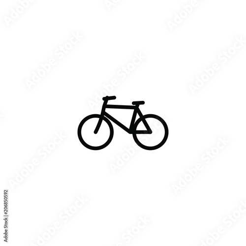 Bicycle, city transport bike vector illustration simple icon symbol pictogram © streptococcus