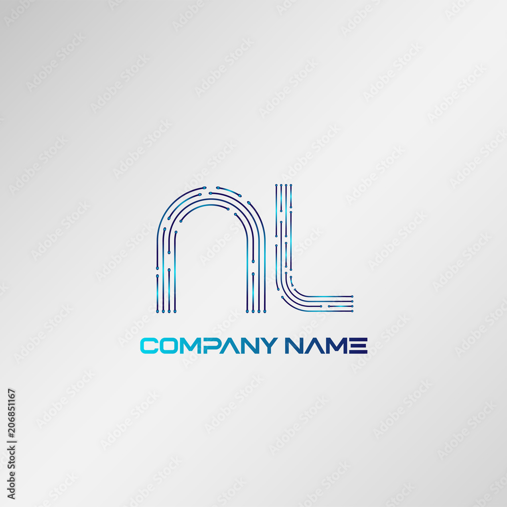 Initial Letter AL Logo Template Vector Design Initial Letter AL Logo Template Vector Design