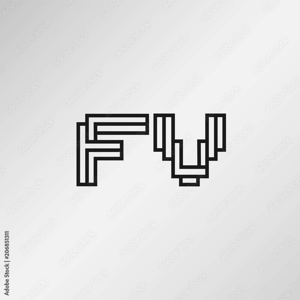 Initial Letter FV Logo Template Vector Design Initial Letter FV Logo Template Vector Design