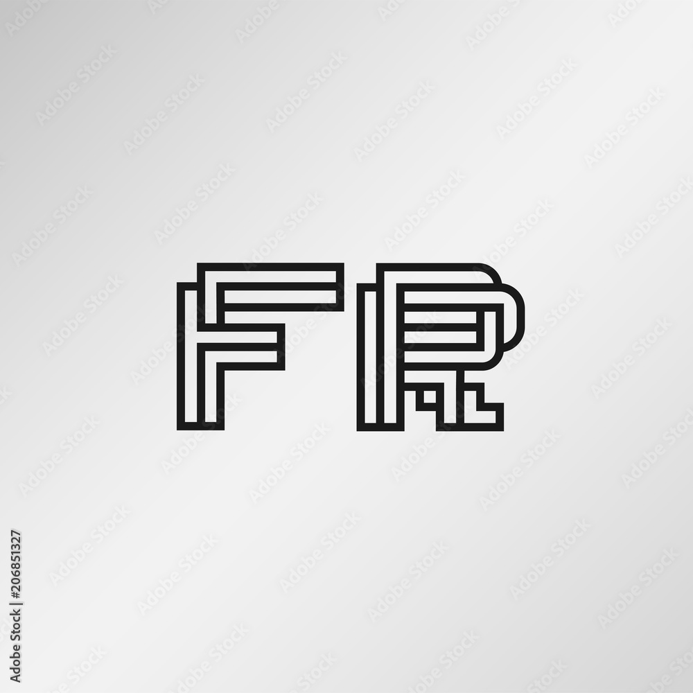 Initial Letter FR Logo Template Vector Design Initial Letter FR Logo Template Vector Design