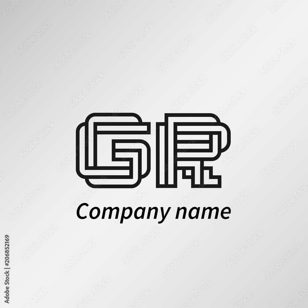 Initial Letter GR Logo Template Vector Design Initial Letter GR Logo Template Vector Design
