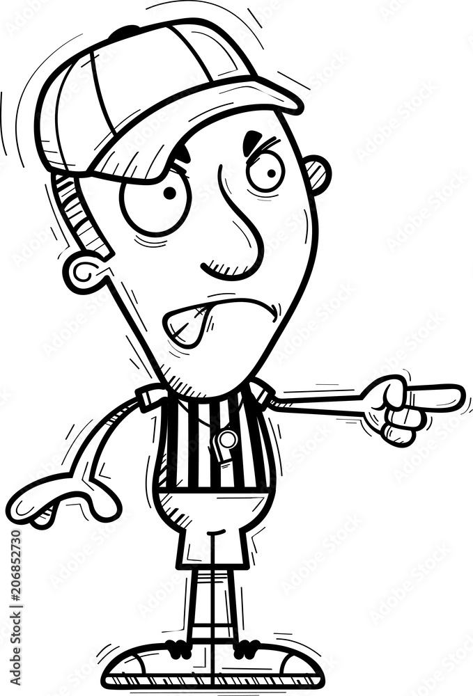 Angry Cartoon Man Referee Angry Cartoon Man Referee