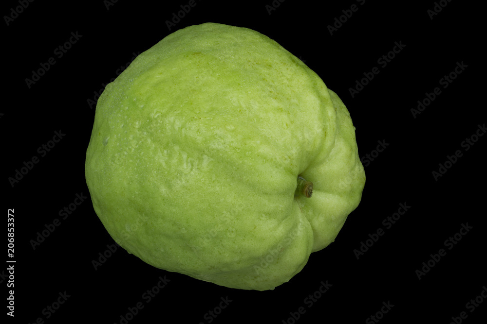 fresh guava isoalted on black background fresh guava isoalted on black background
