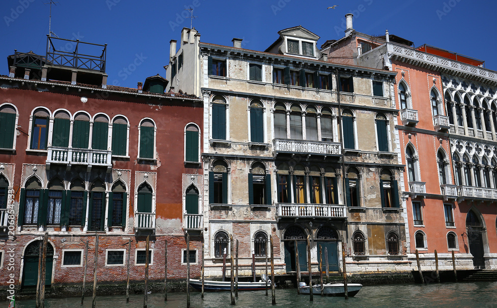 Palaces on the grand canal, Venice, Italy