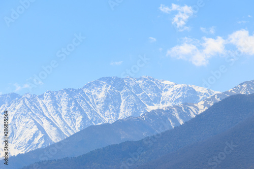 View on the Caucasian mountains in Georgia