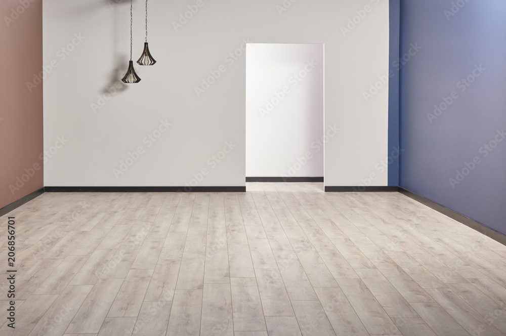 brown white and blue room with metal lamp brown white and blue room with metal lamp