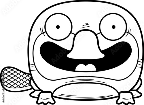 Cartoon Platypus Smiling