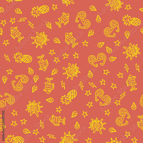 Summer pattern. Vector illustration