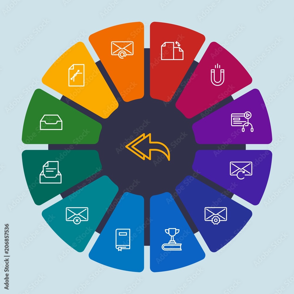 files, email, education Infographic Circle outline Icons Set. Contains such Icons as inbox, science, business, update, skill, reload, success, blended and more. Fully Editable. Pixel Perfect files, email, education Infographic Circle outline Icons Set. Contains such Icons as inbox, science, business, update, skill, reload, success, blended and more. Fully Editable. Pixel Perfect
