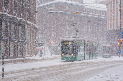 Blizzard in Helsinki