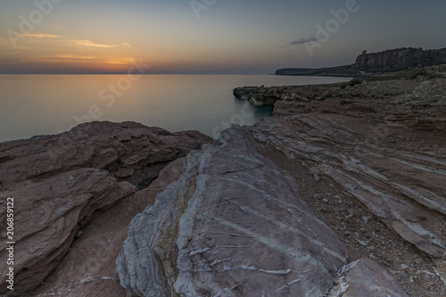 La scogliera di Macari al crepuscolo, Sicilia	 photo