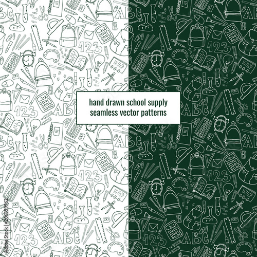 Back to school seamless vector pattern