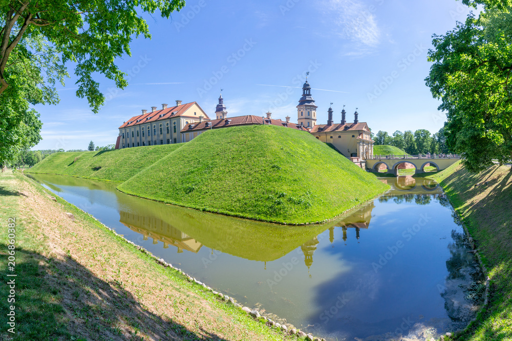 Nesvizh Castle in Belarus. Panorama
