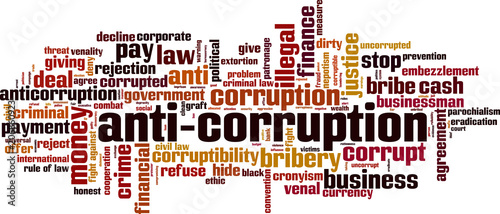 Anti-corruption word cloud photo