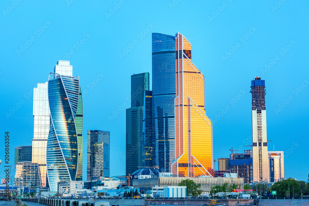 Fototapeta premium Moscow City - view of skyscrapers