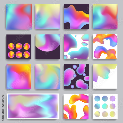 Hologram texture background gradient modern abstract vector blurred colors wa...