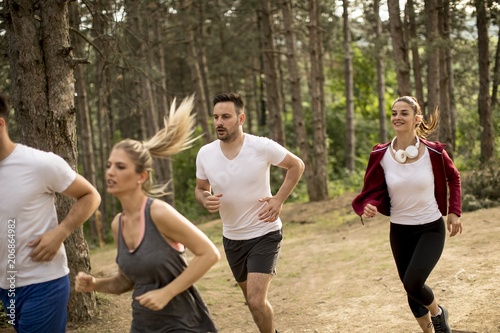 Young people run a marathon...