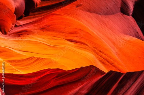 The Appearance of Flowing Lava in Antelope Slot Canyon