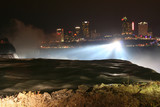 Niagara Falls at night with light up