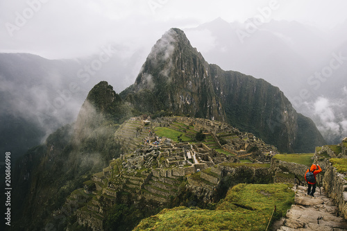 Young man at Machu Picchu i...
