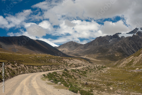 A road through the Tibetan Himalayas