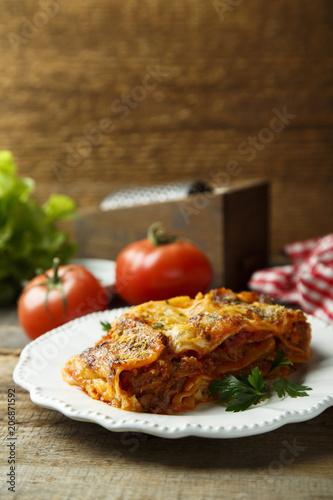Homemade lasagna