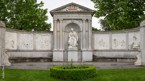 Monument of the writer Franz Grillparzer in Vienna