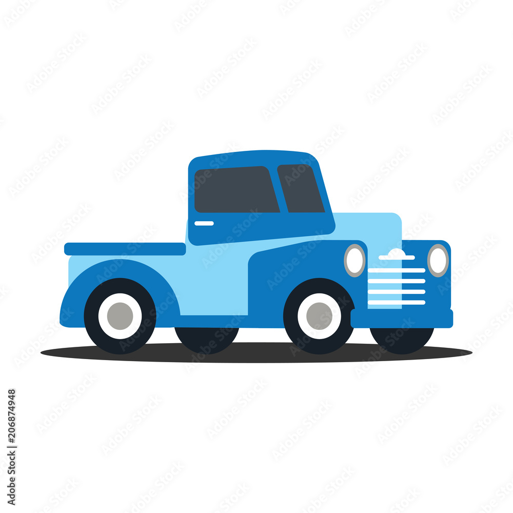Naklejka premium illustrated vehicle retro, vector illustration