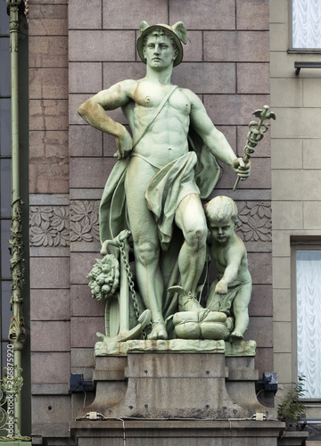 Statue of Mercury in the front of Eliseyev Emporium, Saint Petersburg