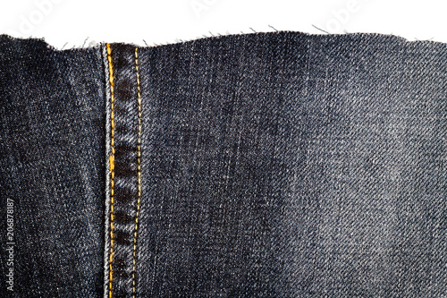 Piece of dark jeans fabric