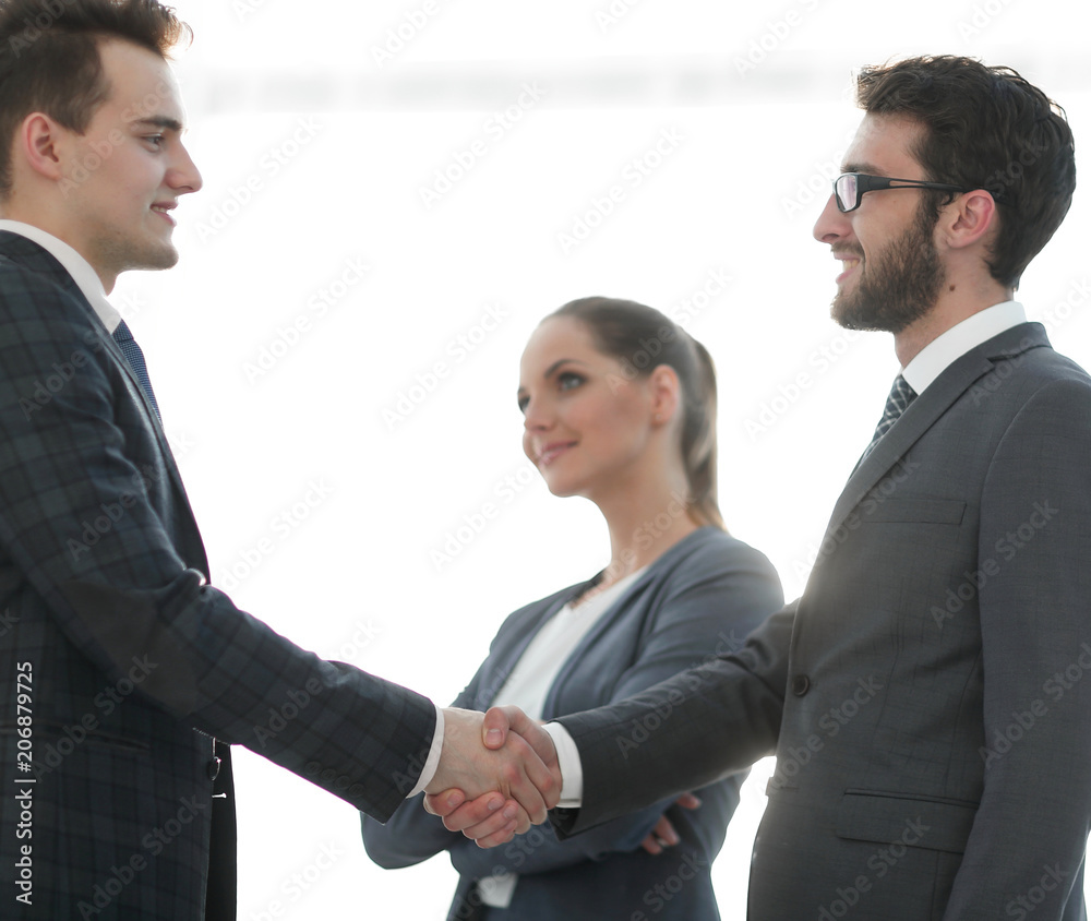 reliable handshake of business people