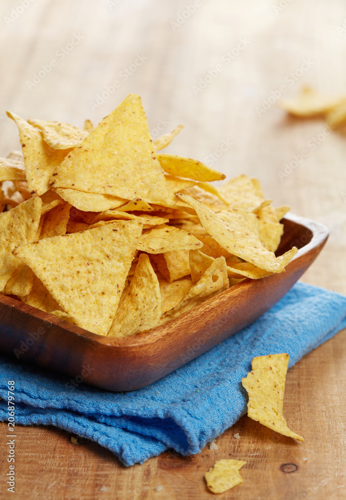 Tortilla chips close-up Tortilla chips close-up