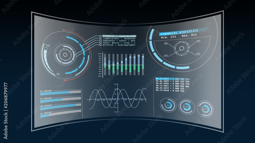 Naklejka premium Virtual interface concept
