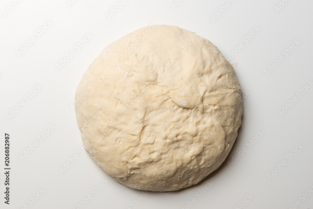 Raw dough on white background Raw dough on white background