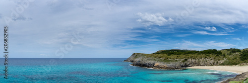 Mallorca, XXL extra large nature landscape panorama of paradise beach at bay Cala Torta © Simon