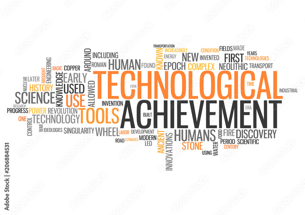 Word Cloud Technological Achievement Word Cloud Technological Achievement