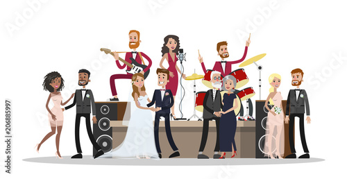 Wedding couple set.